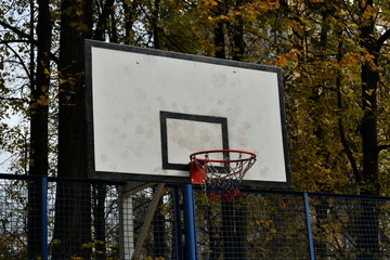 basketball basket in the playground