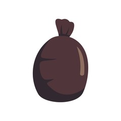 Garbage sack icon. Flat illustration of garbage sack vector icon for web design