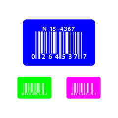 scanning bar code icon flat design