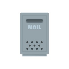 Outdoor mail box icon. Flat illustration of outdoor mail box vector icon for web design