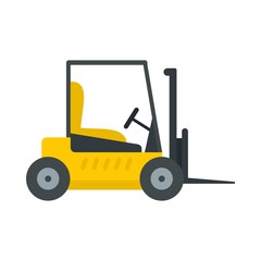 Forklift icon. Flat illustration of forklift vector icon for web design