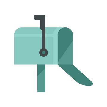 House mailbox icon. Flat illustration of house mailbox vector icon for web design