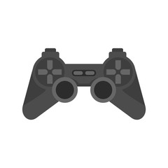 Plastic gamepad icon. Flat illustration of plastic gamepad vector icon for web design