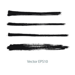 brush strokes watercolor background. Vector black paint