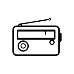 radio icon trendy flat design