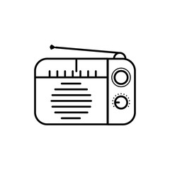 radio icon trendy flat design