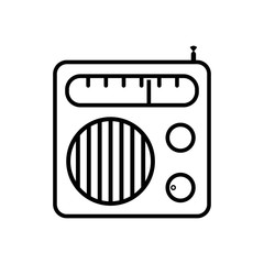 radio icon trendy flat design