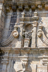 Fototapeta premium Sainte-Marie-du-Ménez-Hom, Tympan de la chapelle, Finistère, Bretagne 