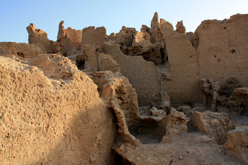 View of the ruins of the Siwa Shali, the ancient fortress at Siwa Oasis, Egypt