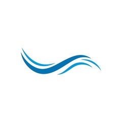 Fototapeta na wymiar Water Wave Logo Template. vector Icon illustration design 