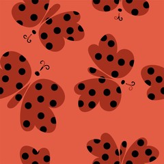 Seamless butterflies - illustration, vector