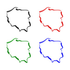 Mapa Polski - kontury © robert6666