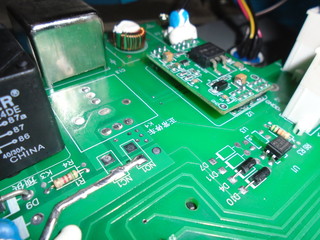 closeup of electronic circuit board