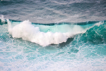 powerful waves in Australia, Sydney beaches during a storm, higt waves crash against the coast of New South Wales in Australia