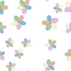 seamless pattern of unusual flowers