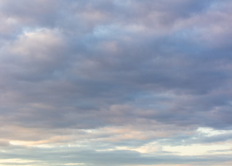 Clouds in the sky at sunset as a background