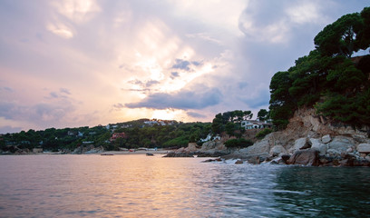 Naklejka premium Tramonto sulla Costa Brava - Spagna