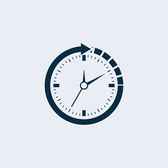 Clock icon, Passage of time icon logo