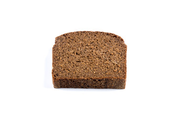 Fototapeta na wymiar Rye bread slices isolated on white background