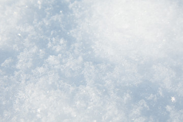 texture of the air of snow in Sunny weather