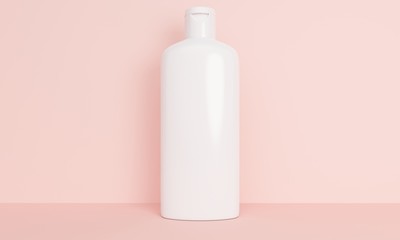 Mockup Shampoo Bottle. 3d rendering
