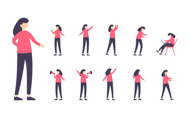 women pose character set