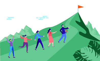 team leader showing path to success