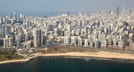  Aerial View of the city of Beirut, Lebanon