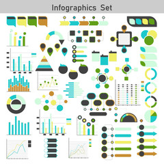 Infographics diagram, chart and graph set.