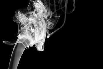 smoke on black background