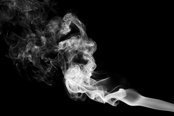 smoke on black background