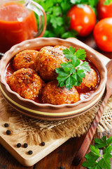 Meatballs with rice