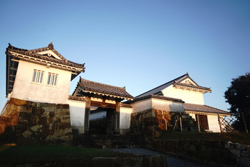 Obraz premium 日の出の富岡城跡