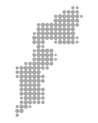 Fototapeta premium Karte von Burgenland