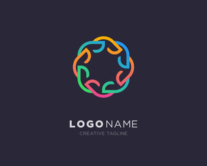 Abstract Creative Line Color logo.