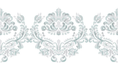 Rococo texture pattern Vector. Floral ornament decoration. Victorian engraved retro design. Vintage grunge fabric decors. Luxury fabrics