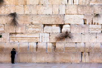 view of the Jerusalem wailing wall, Israel