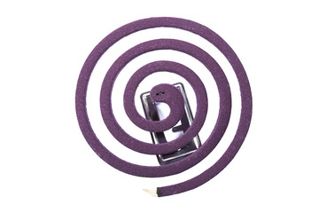 Mosquito repellent on white background.