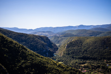 Obraz premium Beautiful mountains and hills near the Drvar in Bosnia and Herzegovina
