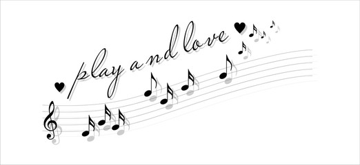 Music notes - play and love