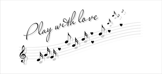 Play with love - musical notes