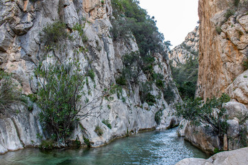 Natural site of Algar Fountains in Callosa d&acute;En Sarria.