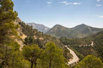Fototapeta na wymiar Mountain pass of confrides, Alicante.
