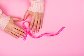 Obraz na płótnie Canvas Breast cancer awareness background