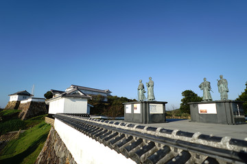 Fototapeta na wymiar 日の出の富岡城跡