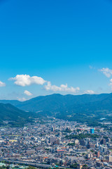 Fototapeta na wymiar 天拝山から見た福岡の景色