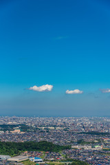 天拝山から見た福岡の景色
