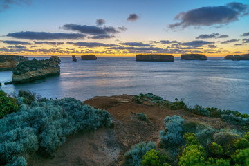 bay of islands after sunset at blue hour, great ocean road, australia 12