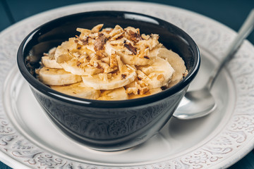 Oats Porridge With Banana And Pecan