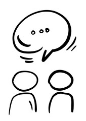 Best friends icon. Illustration Hand Drawn Brush. Flat, Icon, Sign, Logo, Symbol, Object, Graphic Design, Element, Background, Print.